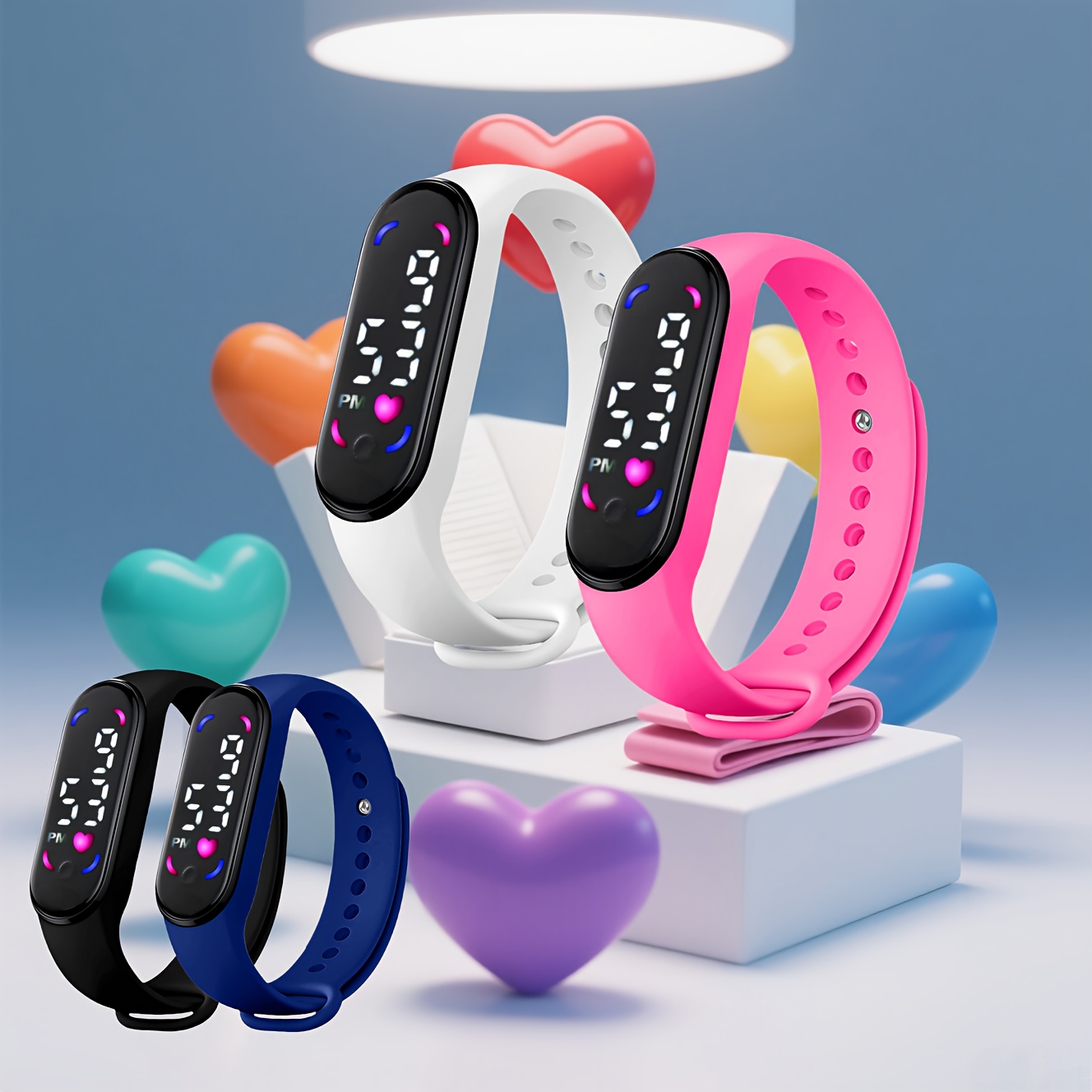 4pcs Stylish Touch LED Electronic Watch Set